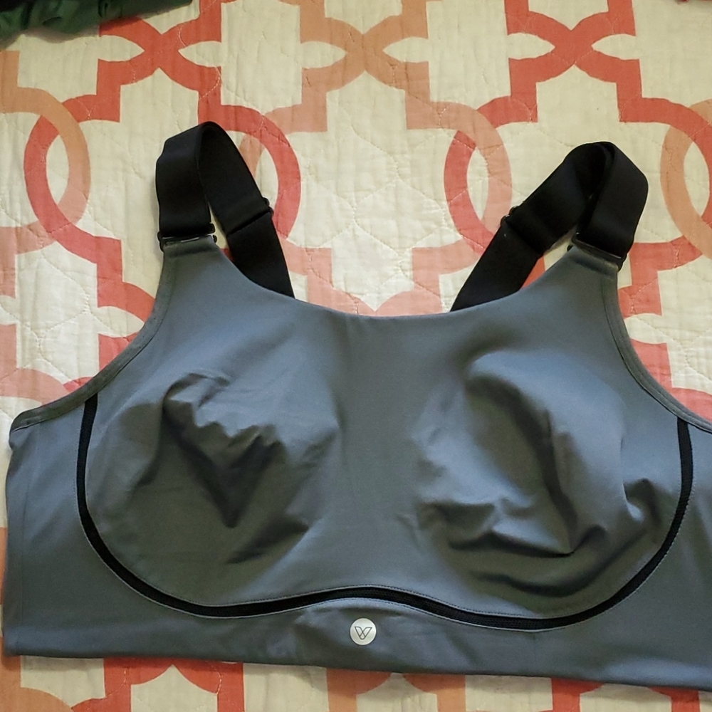 LIVI Lane Bryant Gray Sports Bra 44DD No Wire